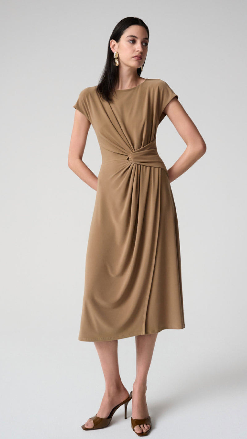 Joseph Ribkoff Silky Knit A Line Dress With Wrap Skirt (New Spring)