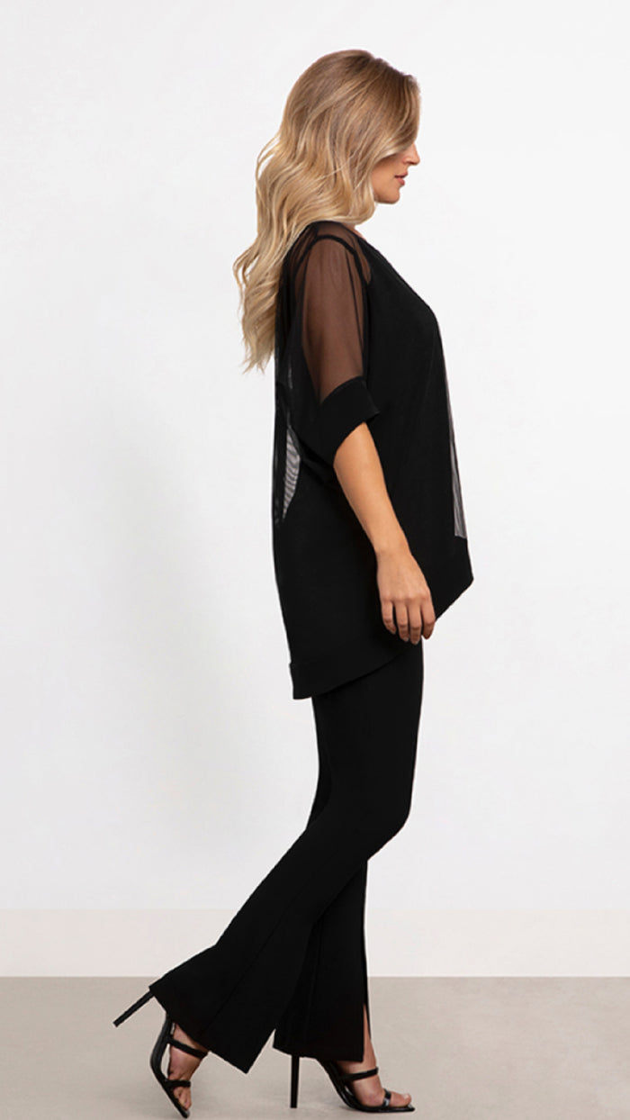 Mesh Boxy Tunic, Elbow Sleeve