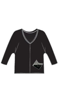 Revel Top Printed Pocket-Black/Cashew Plaid