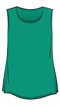 Sleeveless Go To Classic T, Relax-Solid Colors