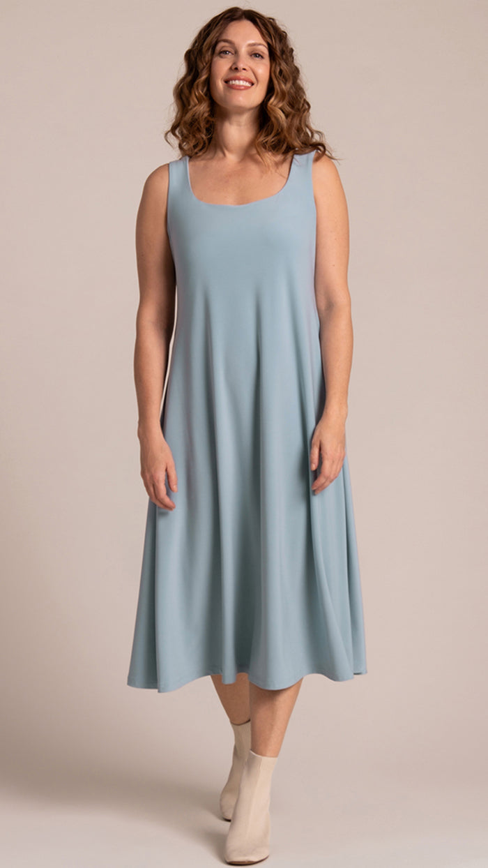 Square Neck Fit and Flare Dress