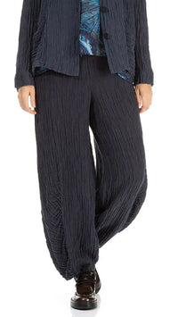 Flared Crinkle Linen, Cotton Tunic and Lantern Pant