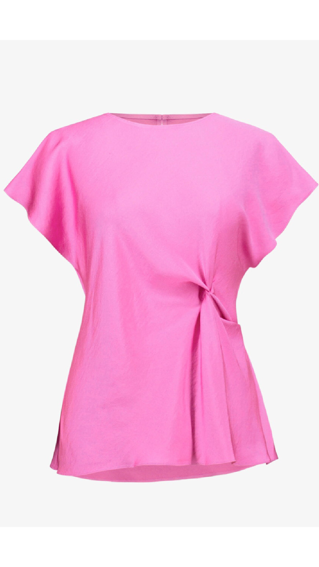 Joseph Ribkoff Recycled Satin Fitted Top with Front Twist Detail (New Spring)