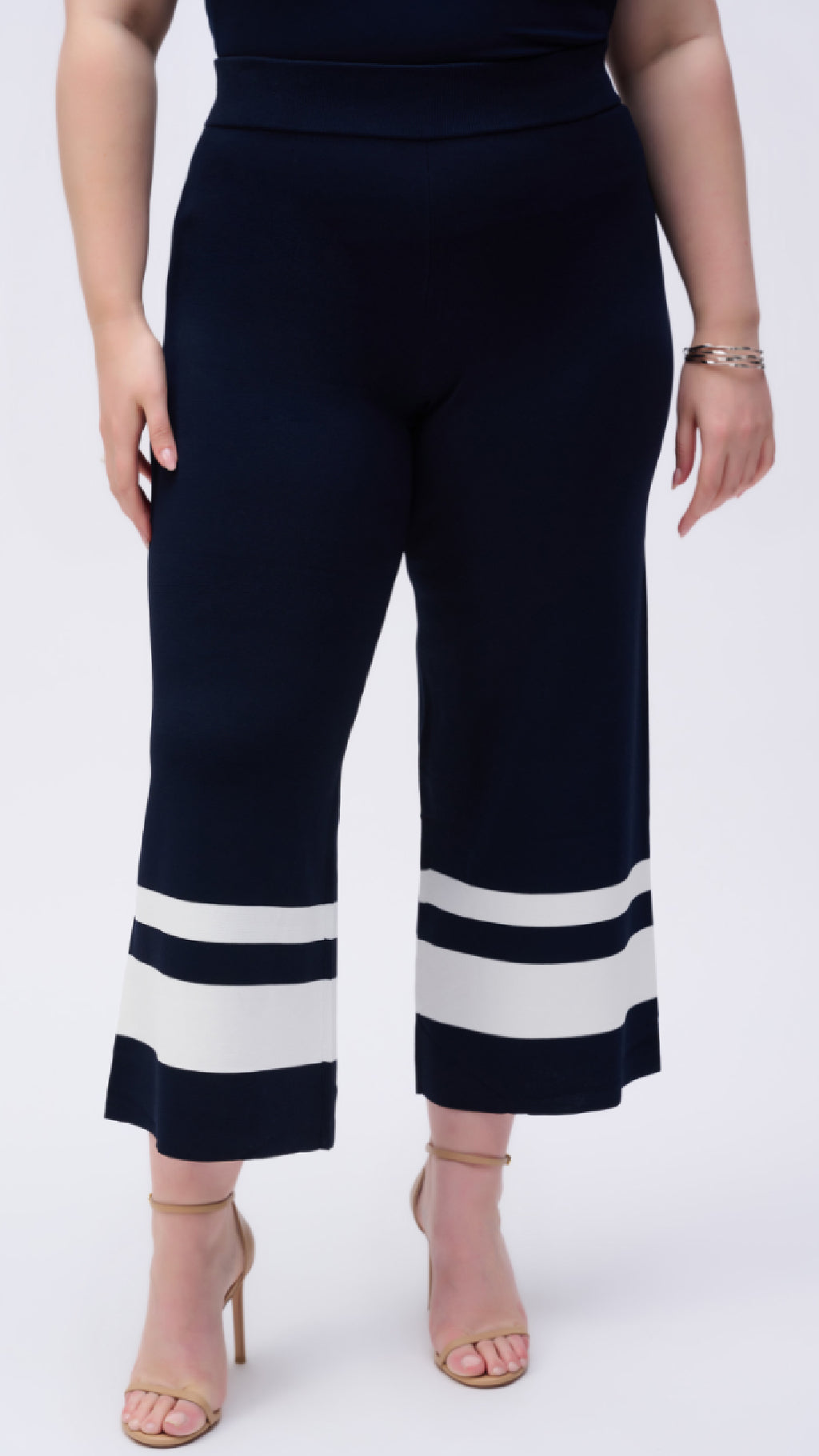 Joseph Ribkoff placement Stripe Sweater Knit Culotte