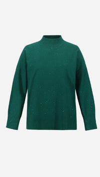 Joseph Ribkoff Sequin Mock-Neck Sweater and Drawstring Culottes