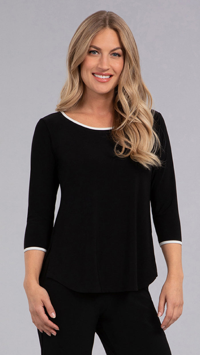 Tipped Go To Classic T-Relax, 3/4 Sleeve