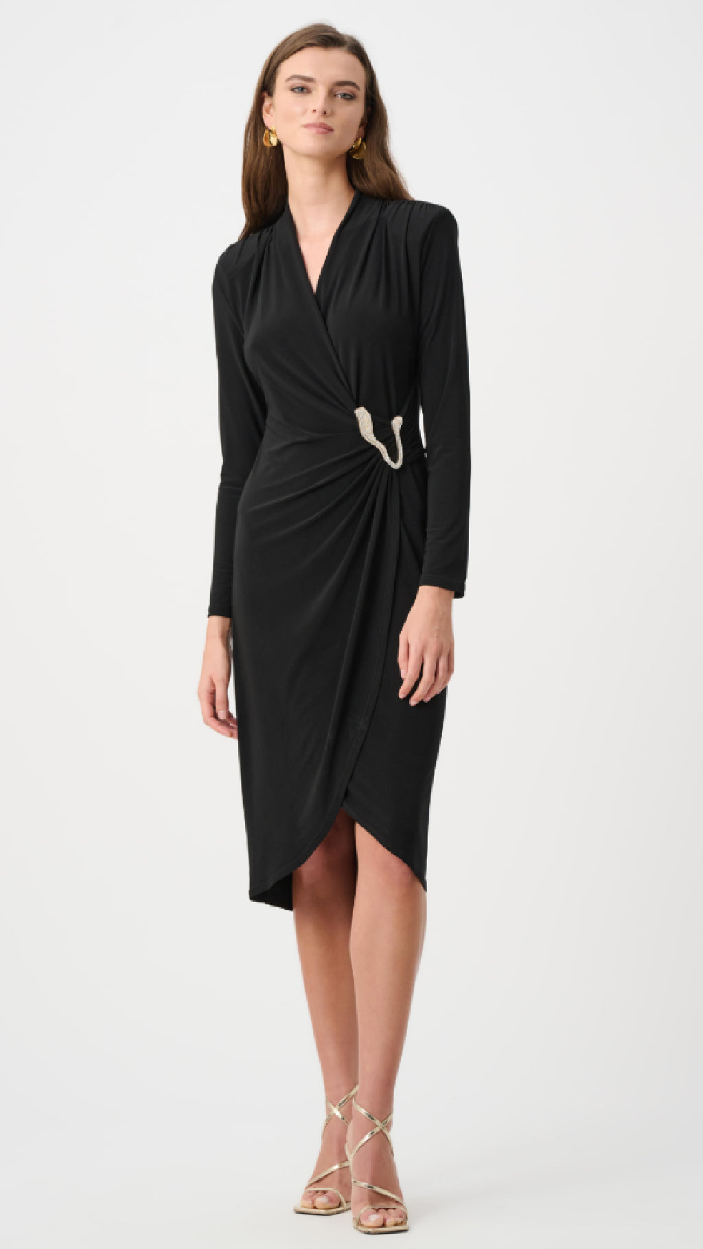 Joseph Ribkoff Silky Knit Sheath Wrap Dress
