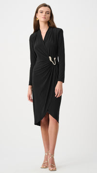 Joseph Ribkoff Silky Knit Sheath Wrap Dress