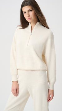 Joseph Ribkoff Sweater Knit Mock-Neck Cocoon Sweater And Pull-On Jogger Pants