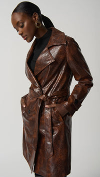 Faux Leather Coat