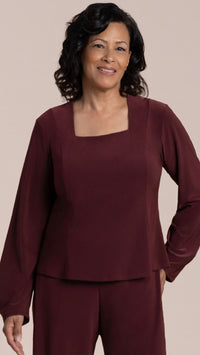 Fit N Flare Lantern Top, Long Sleeves