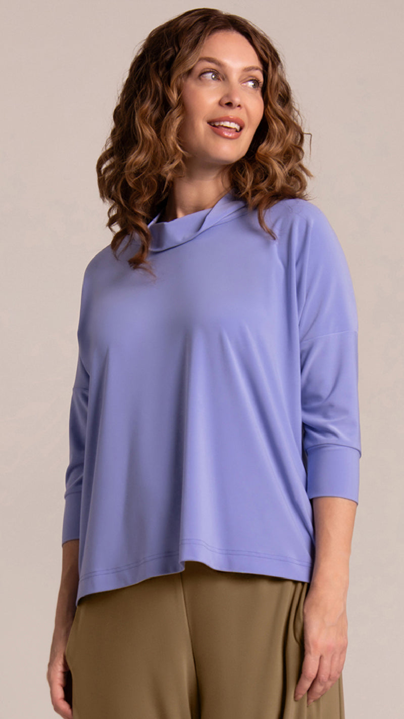 Slouch Sweat Shirt No Ties, 3/4 Sleeve