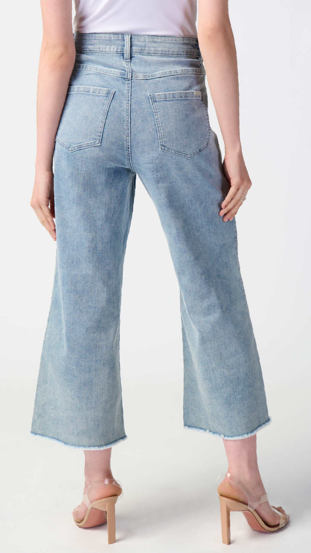 Culotte Jeans With Embellished Front Seam