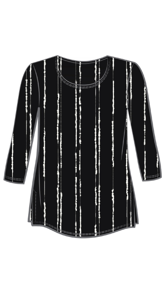 Go to Classic T Relax, 3/4 Sleeves-Cecily Black