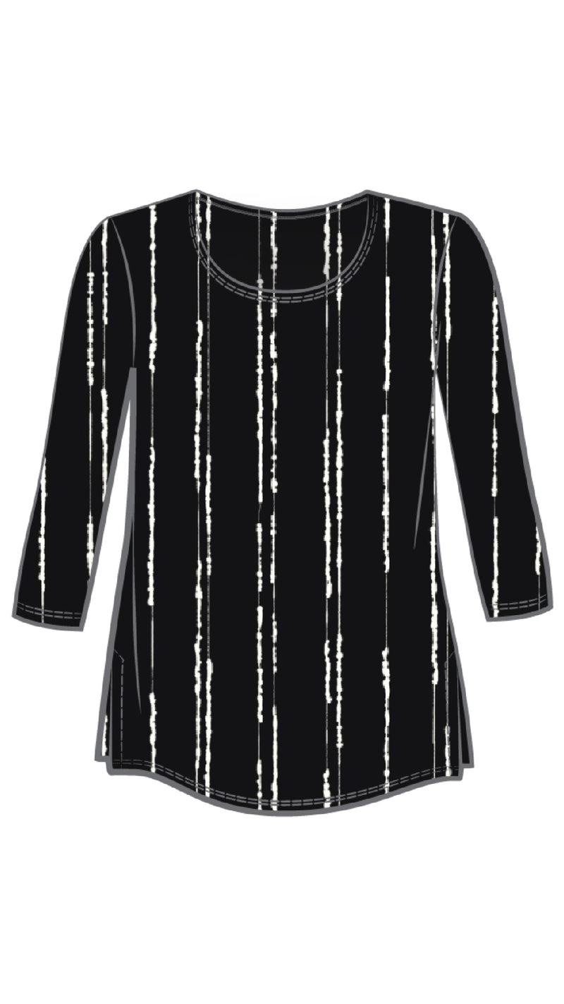 Go to Classic T Relax, 3/4 Sleeves-Cecily Black