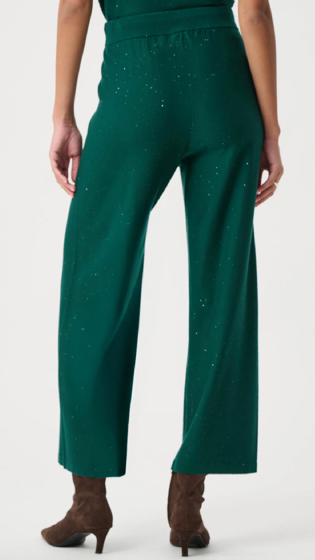 Joseph Ribkoff Sequin Mock-Neck Sweater and Drawstring Culottes