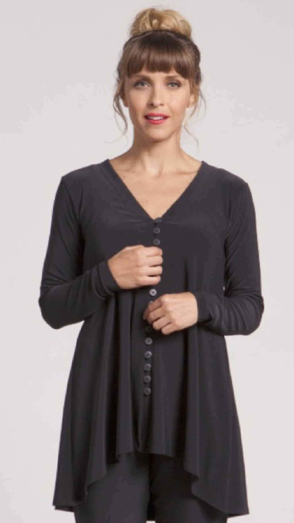 Duo Diva Top, Long Sleeve-Navy (Sale)