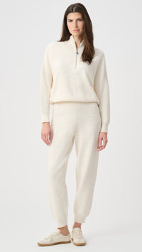 Joseph Ribkoff Sweater Knit Mock-Neck Cocoon Sweater And Pull-On Jogger Pants