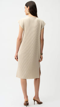 Joseph Ribkoff pleated Scuba Crepe Straight Dress With Pockets