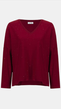 Joseph Ribkoff sequinned Sweater Knit Boxy Top