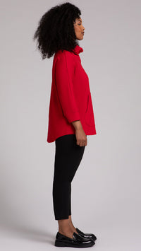 Funnel Neck Pullover W/ Kangaroo PKT, Fleece Back Jersey (Sale)