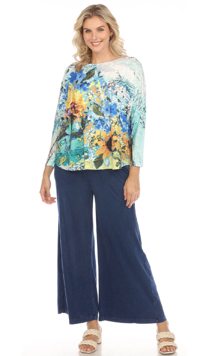 Inoah Hi Low Dolman Sleeve Top