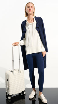 Joseph Ribkoff Scuba Jersey Straight  Coat with Sash (New Spring)