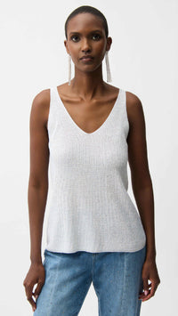 Joseph Ribkoff Metallic Knitted Camisole with Rhinestones