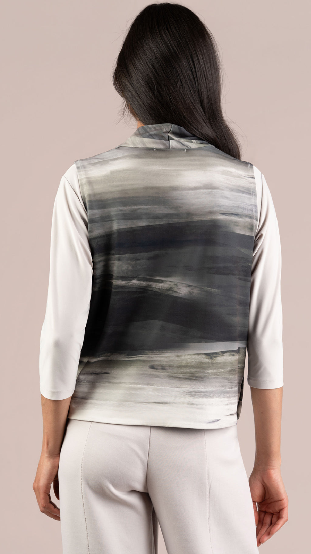 Top It Up Smock-Green Brushstrokes