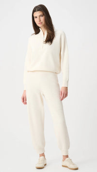 Joseph Ribkoff Sweater Knit Mock-Neck Cocoon Sweater And Pull-On Jogger Pants