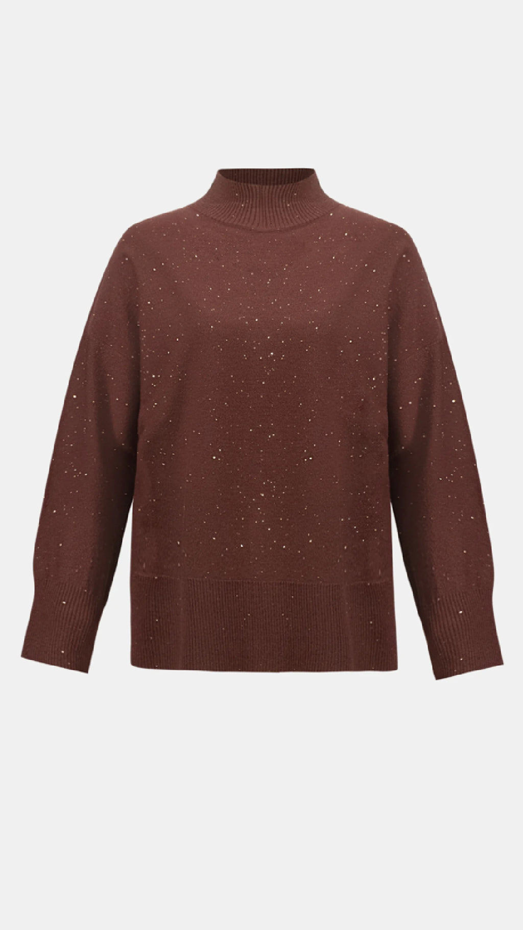 Joseph Ribkoff Sequin Mock-Neck Sweater and Drawstring Culottes