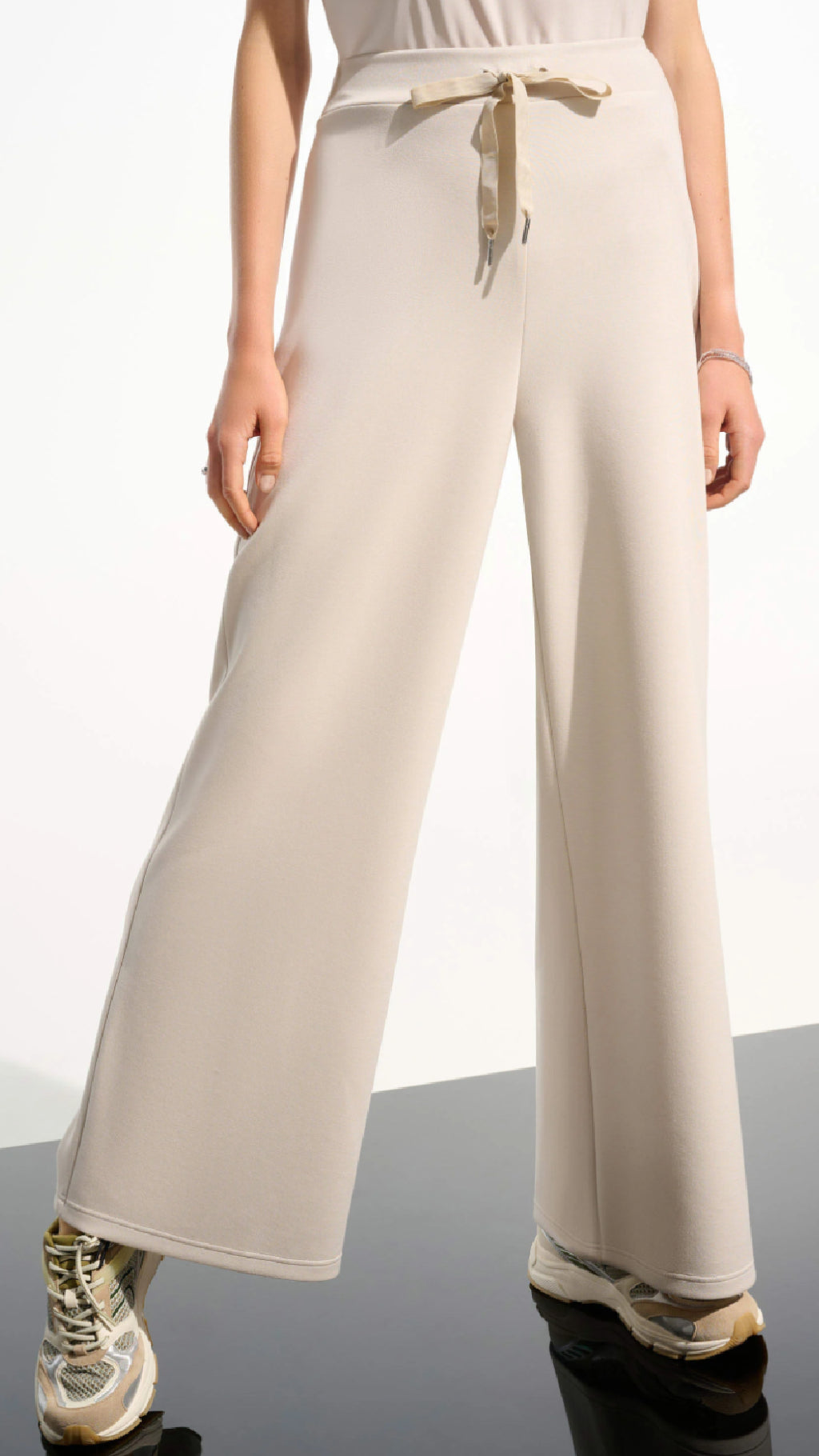Joseph Ribkoff Scuba Jersey Straight  Pull-On Pants With Draw String and Sweatshirt