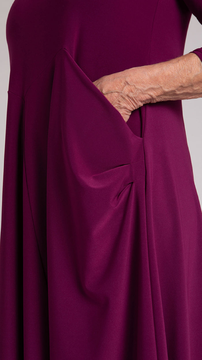 Slant Pocket Dress, 3/4 Sleeve (Sale)