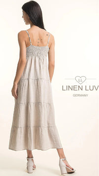 LINEN LUV Tiered Linen Dress