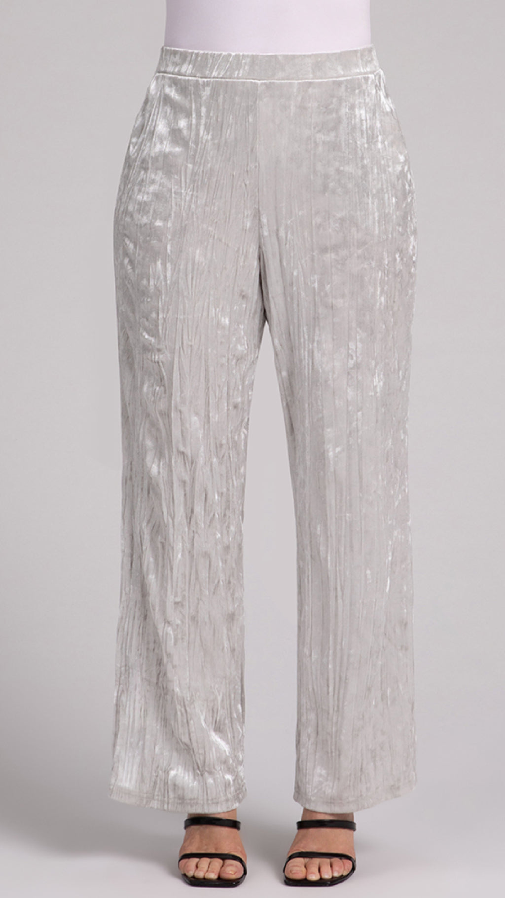 Straight Leg Pant, Crinkle Velvet (Sale)