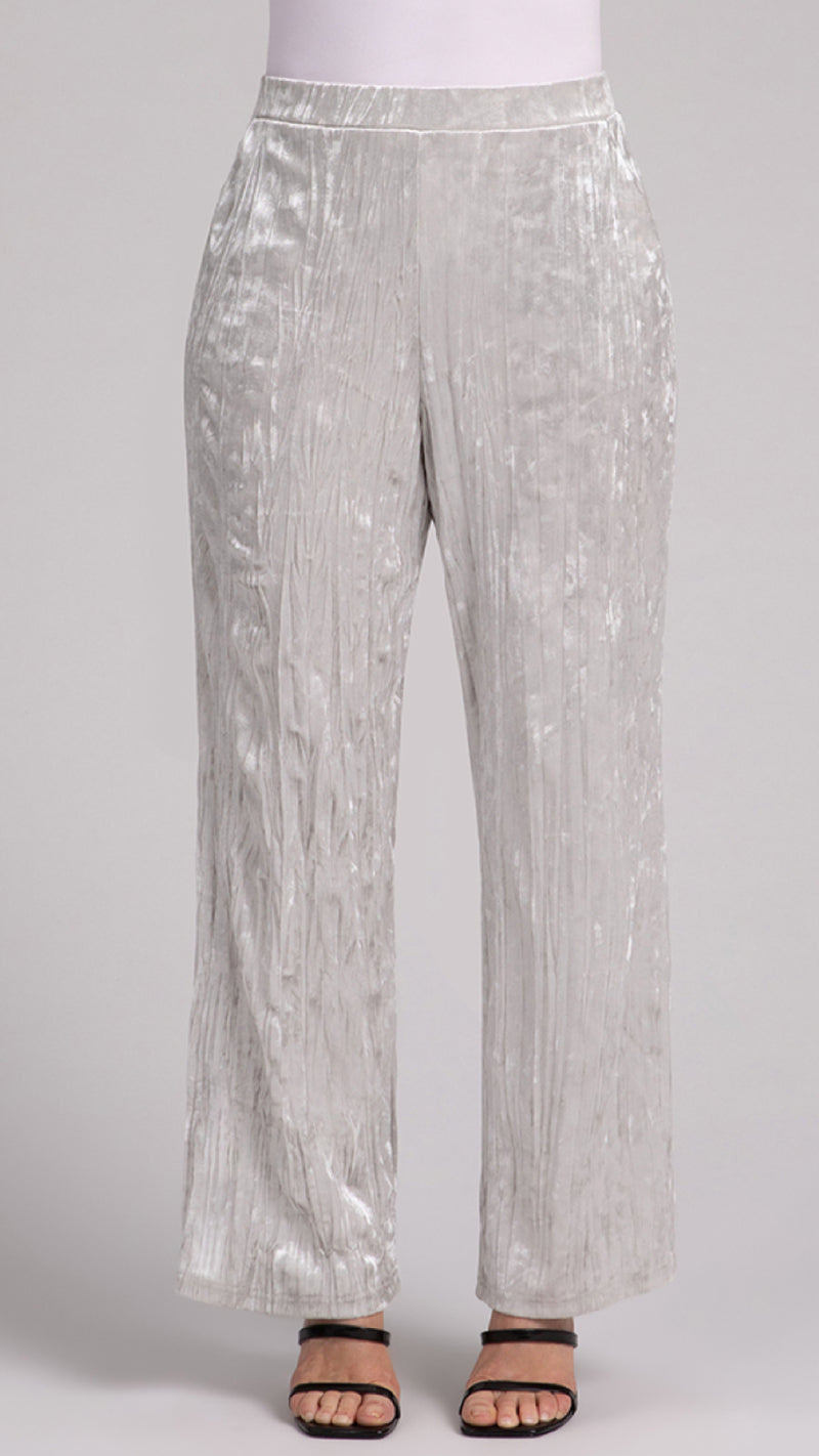 Straight Leg Pant, Crinkle Velvet (Sale)