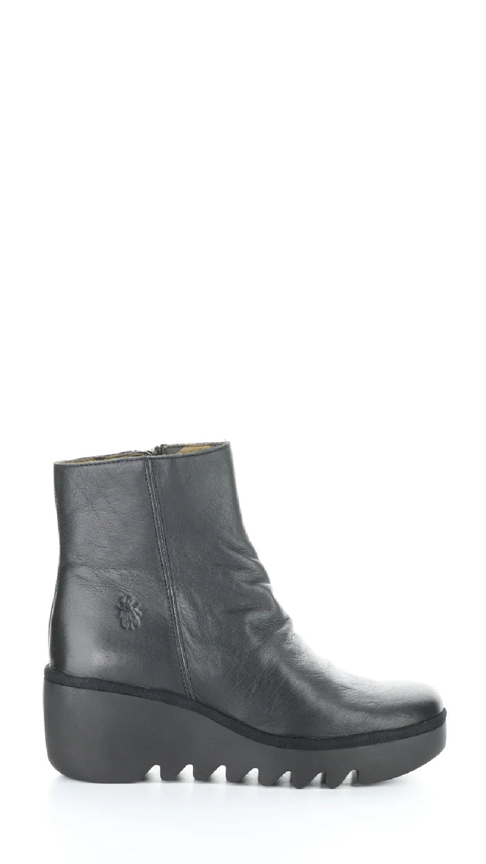 Fly London BAAN538FLY 009 Black Round Toe Boots