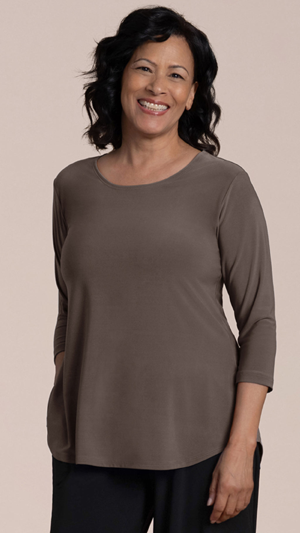 Go To Classic T-Relax, 3/4 Sleeve-Solid Colours