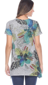 Short Sleeve V-Neck Tunic T587T