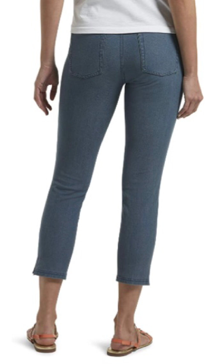 Essential Ankle Slit Denim Capri