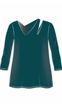 Cutting Edge Top, 3/4 Sleeve