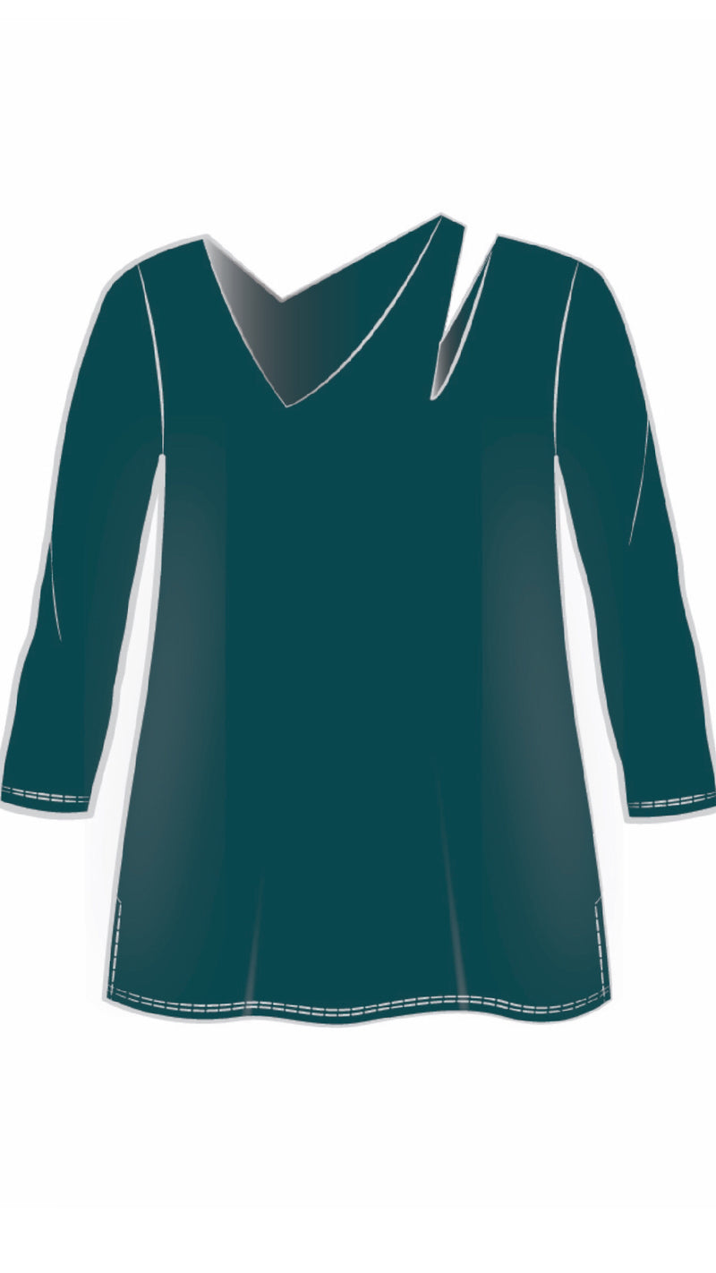 Cutting Edge Top, 3/4 Sleeve