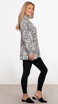 Slice It Tunic, Long Sleeve-Print (Sale)