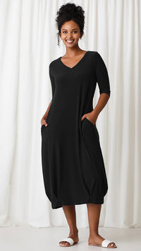 Reversible Narrow Lantern Dress, Elbow Sleeve (Sale)