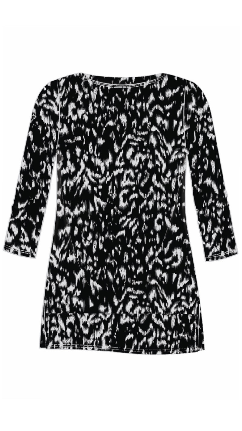 Nu Ideal Tunic 3/4 Sleeve, Print (Sale)