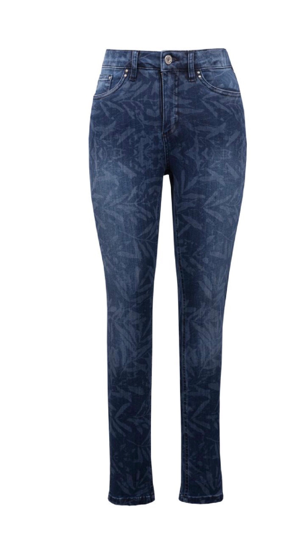 Joseph Ribkoff Jean Pant, Printed Leaf