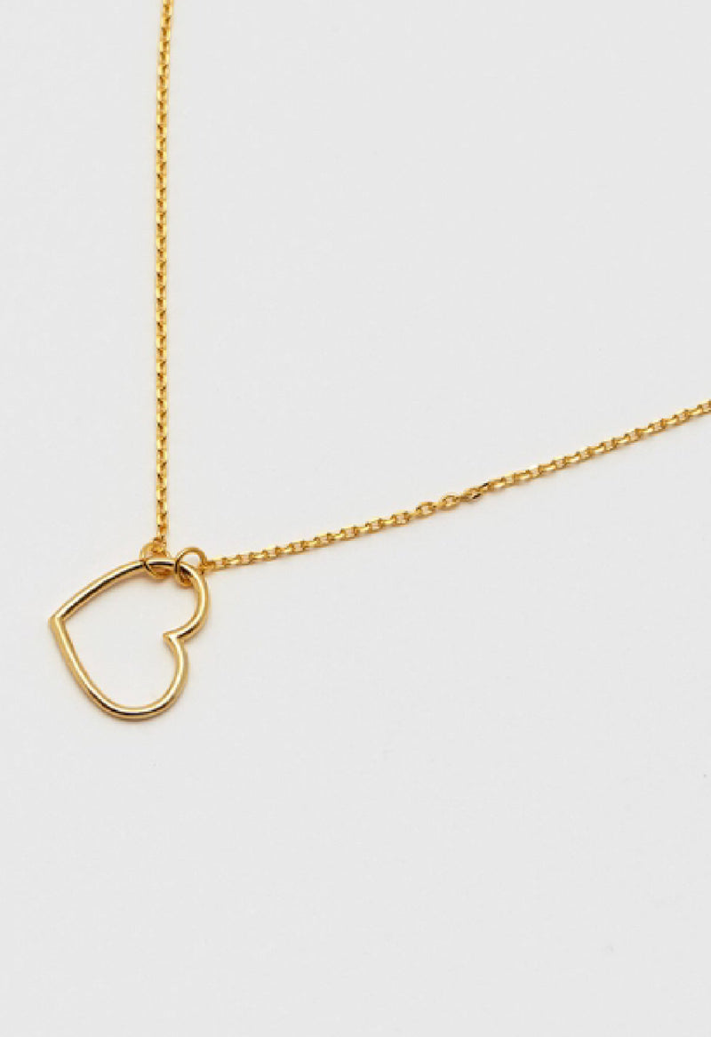 Open Heart Necklace - Gold Plated