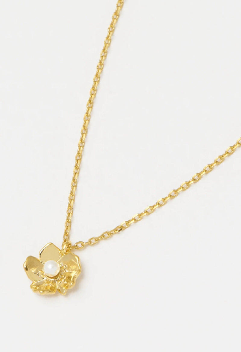 Gold Plated Buttercup with Pearl