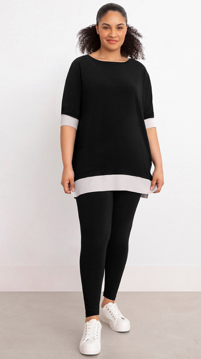 Motion Pocket Boxy Tunic, Elbow Sleeve (Sale)