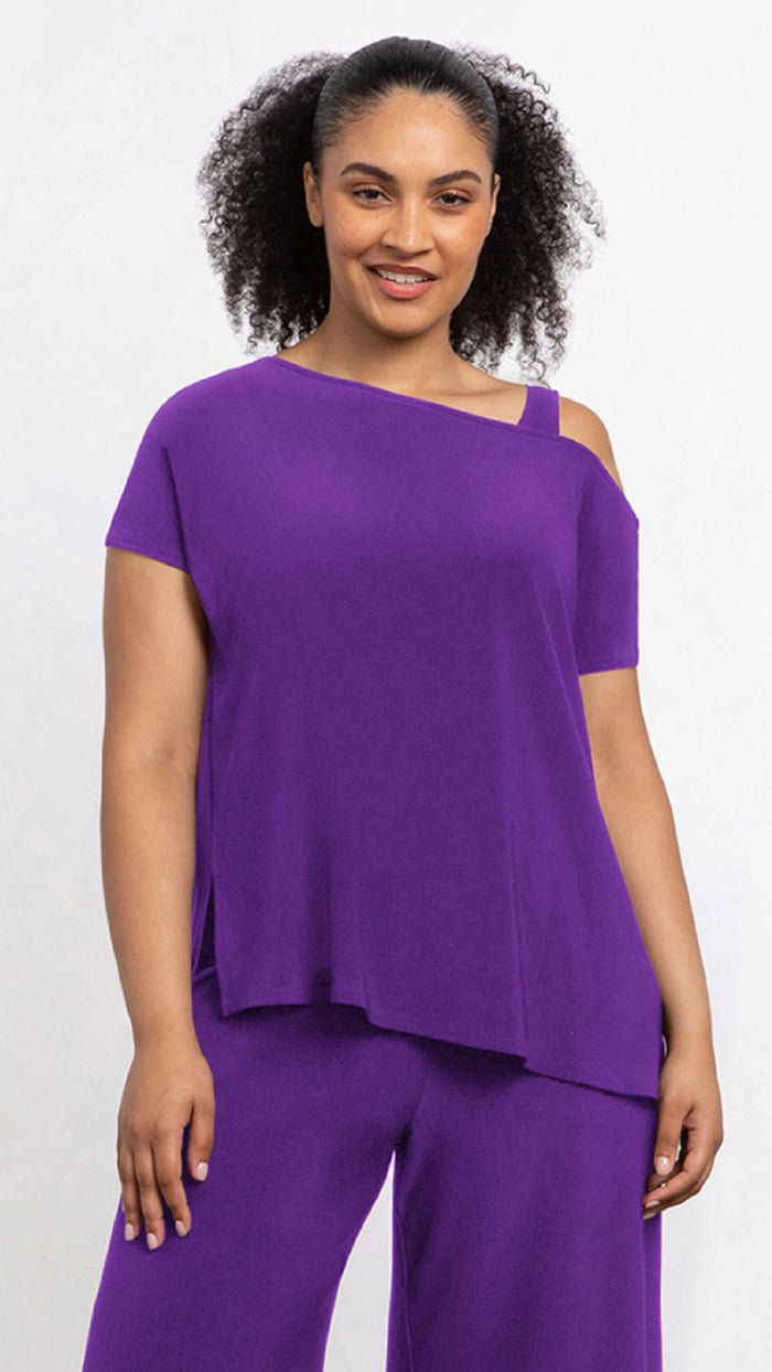 One Shoulder Boxy Top, Cap Sleeve (Sale)